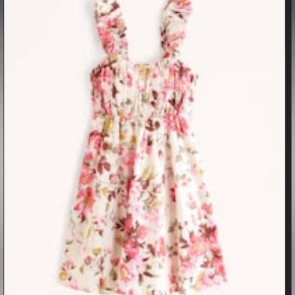 NWT Abercrombie & Fitch Puff Strap Babydoll Mini Dress XS
